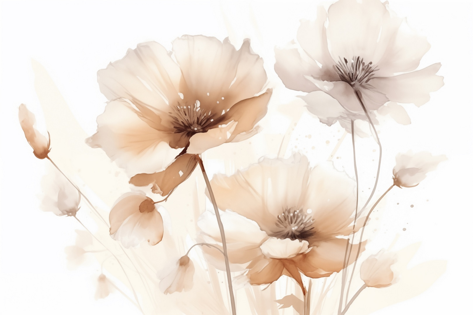 Delicate blooms in soft hues