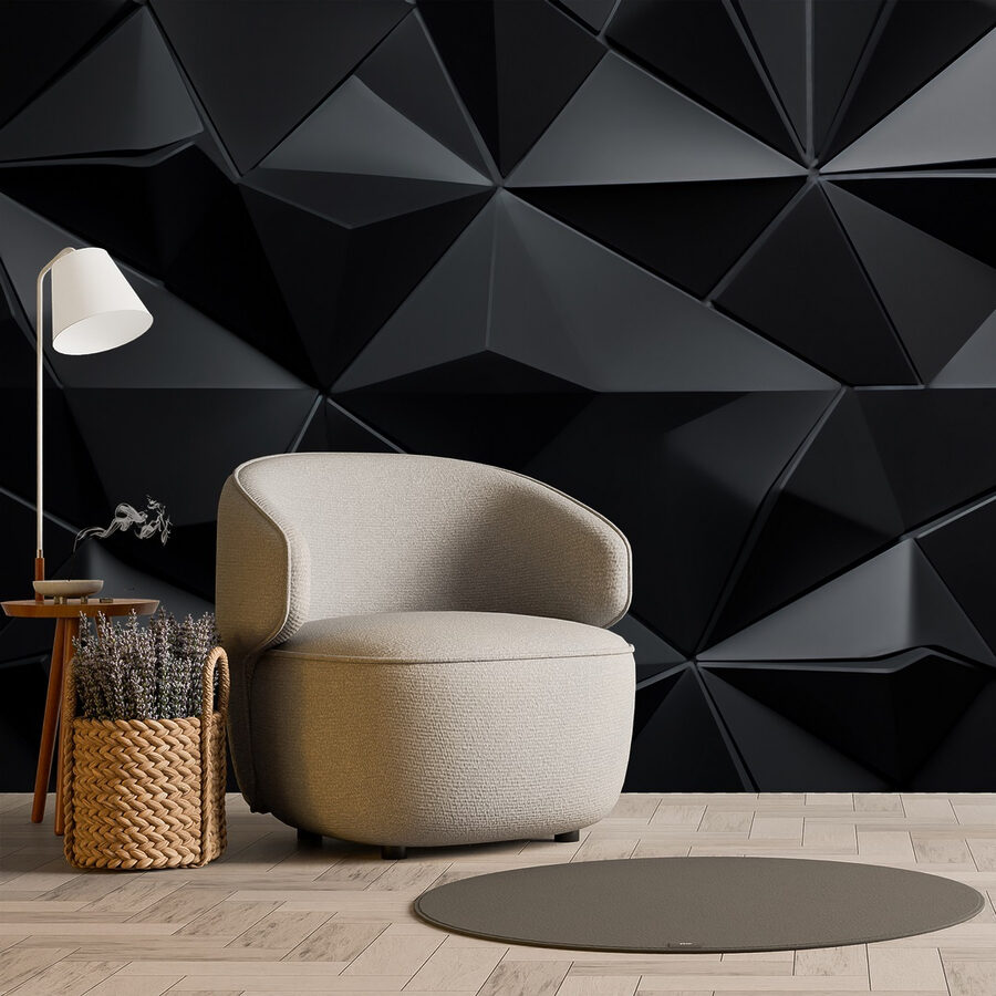 Black and grey triangle pattern