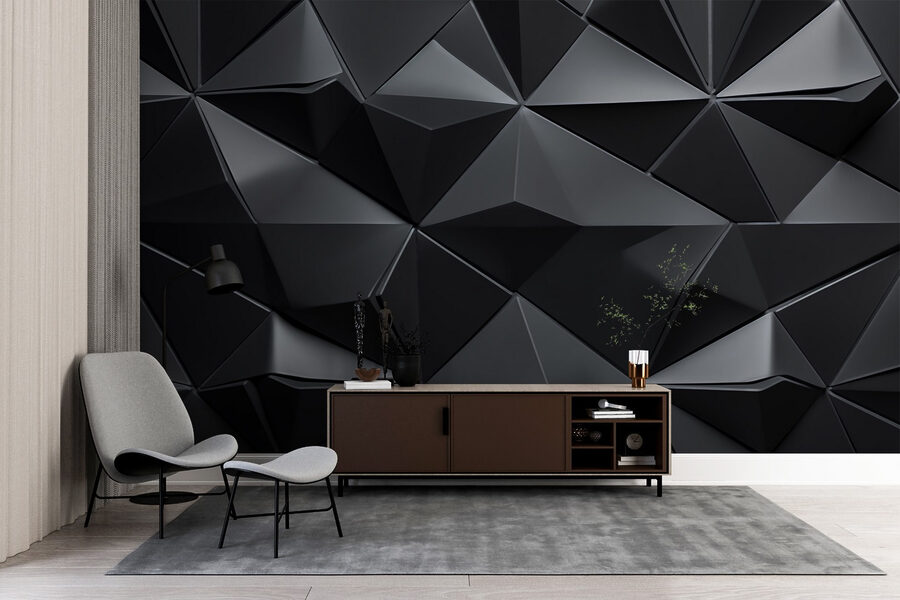 Black and grey triangle pattern