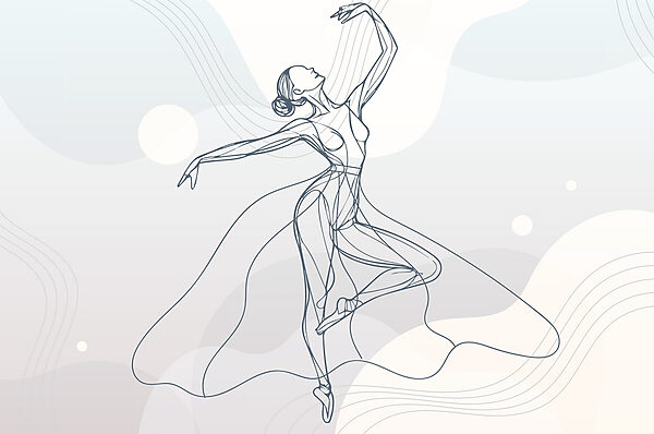 Drawing of a woman dancing Drawing of a woman dancing