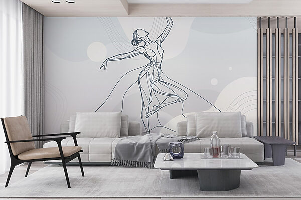 Drawing of a woman dancing Drawing of a woman dancing