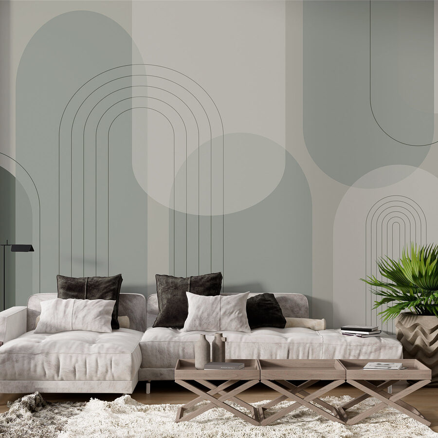 Grey and white background with lines and circles Grey and white background with lines and circles