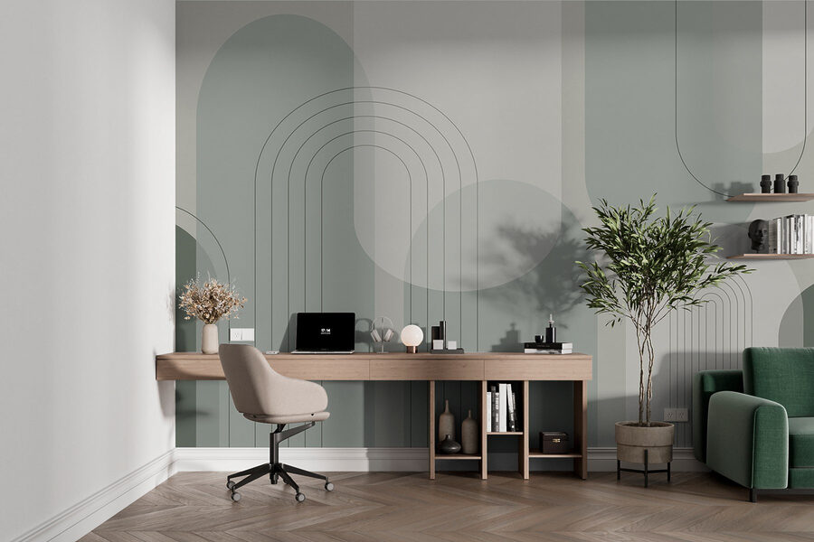 Grey and white background with lines and circles Grey and white background with lines and circles
