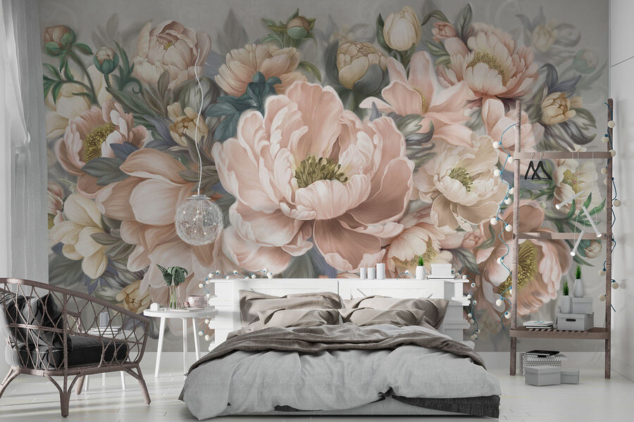 Delicate blooms in soft pastel hues