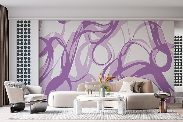 Purple swirls on a white background Purple swirls on a white background