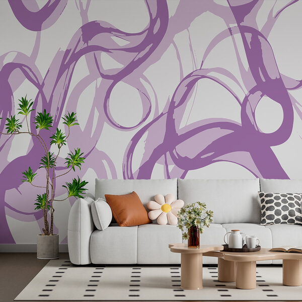 Purple swirls on a white background Purple swirls on a white background