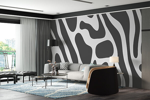 Flowing abstract design in gray tones Flowing abstract design in gray tones