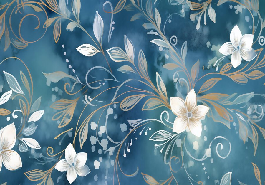 Delicate blooms on a tranquil background