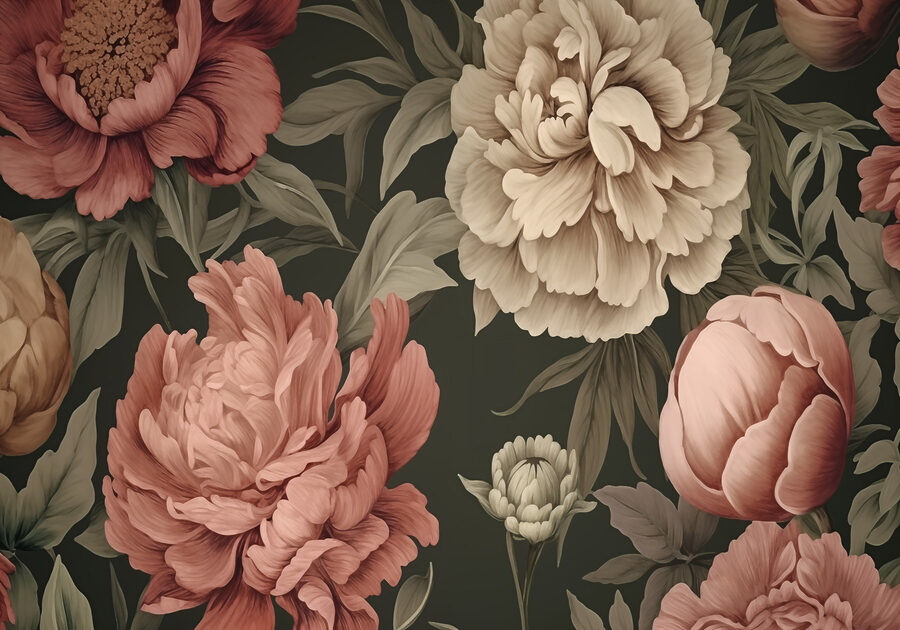 Wallpaper with flowers