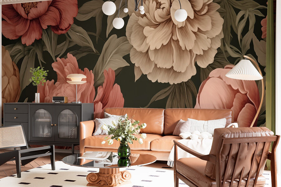 Wallpaper with flowers