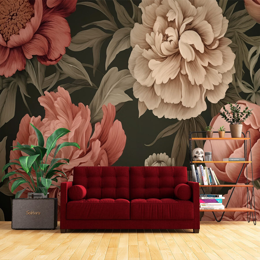 Wallpaper with flowers