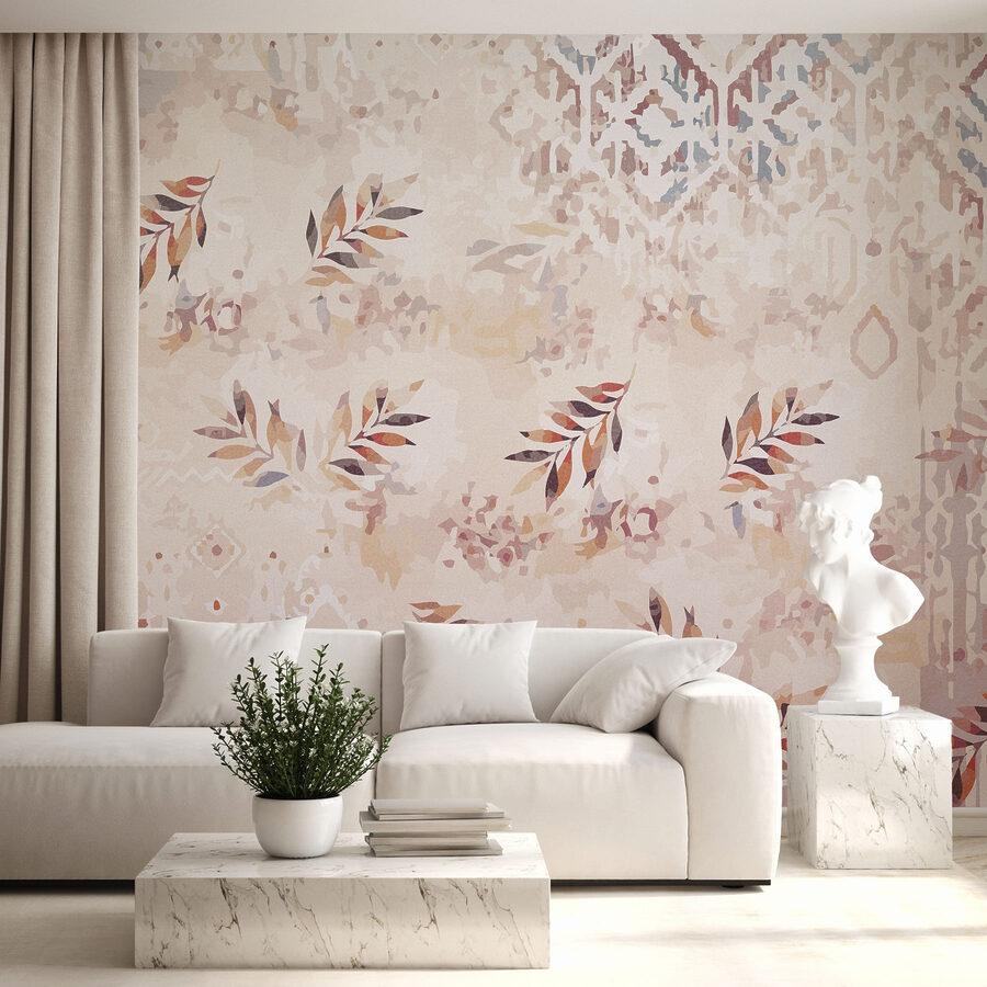 Soft patterns with delicate foliage accents Soft patterns with delicate foliage accents