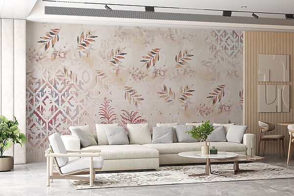 Soft patterns with delicate foliage accents Soft patterns with delicate foliage accents