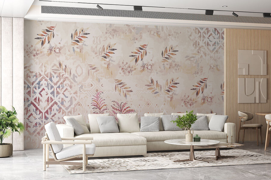 Soft patterns with delicate foliage accents Soft patterns with delicate foliage accents