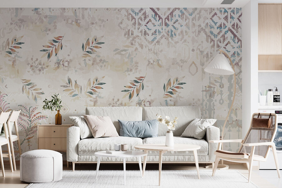 Delicate floral pattern on soft background