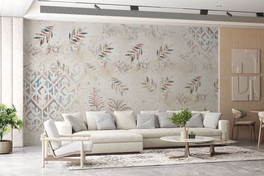 Delicate floral pattern on soft background