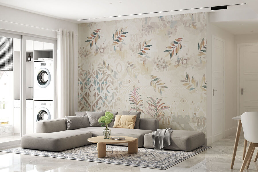 Delicate floral pattern on soft background