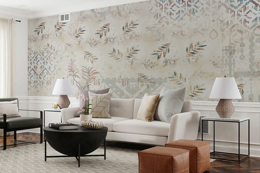 Delicate floral pattern on soft background