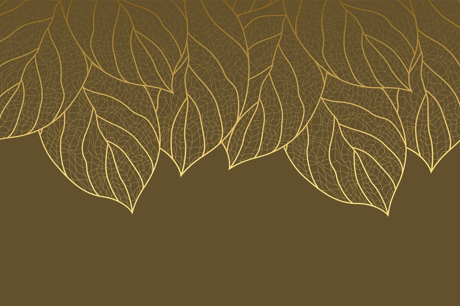 Wall murals Elegant leaf patterns on a muted background - Image 4