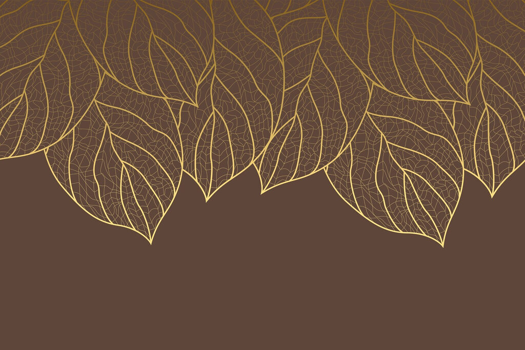 Group of leaves on a brown background Group of leaves on a brown background
