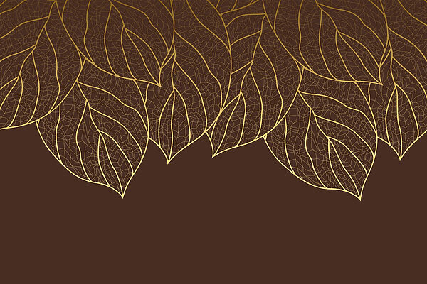 Group of leaves on a brown background Group of leaves on a brown background
