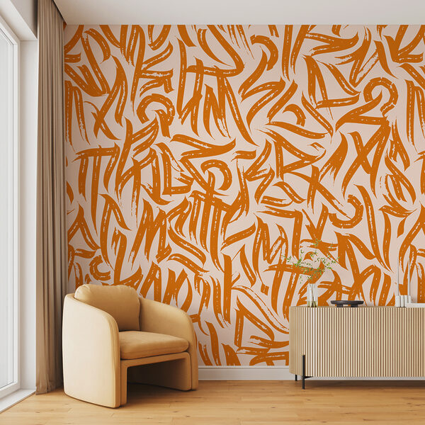Pattern of letters on a white background