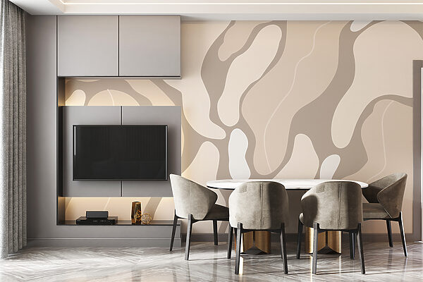 Wall murals Abstract shapes in soft tones (SKU: w00592) Wall murals Wall murals Abstract shapes in soft tones (SKU: w00592)