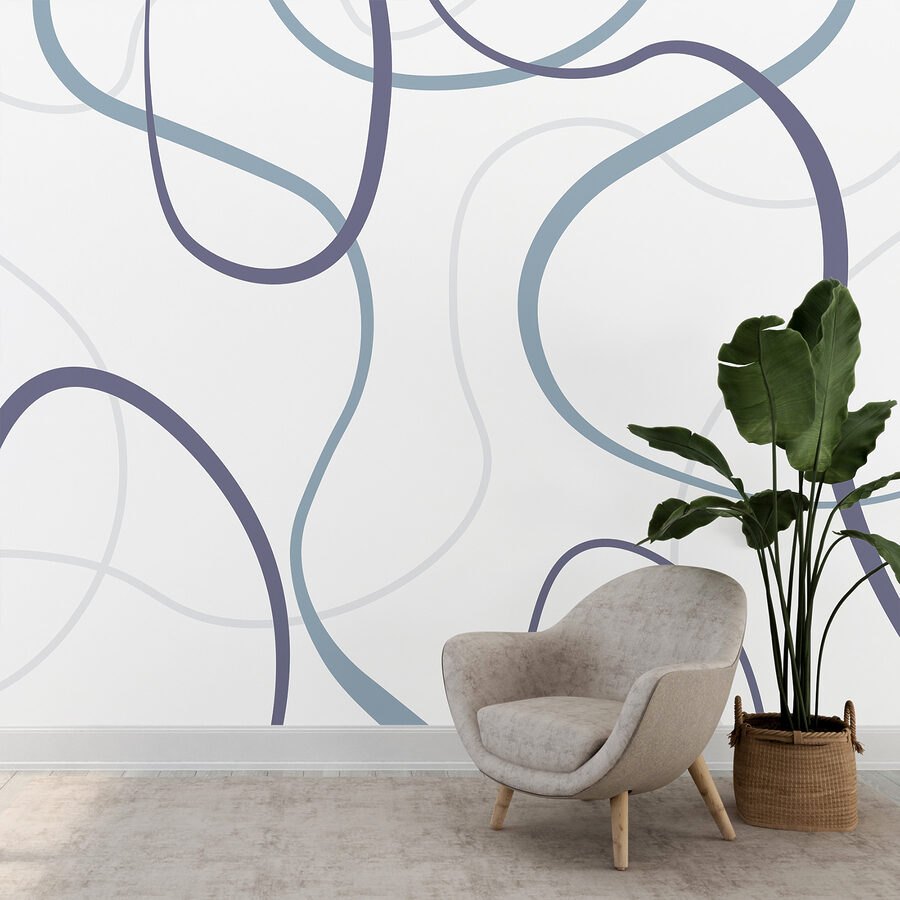 Pattern of curved lines