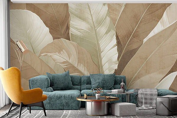 Serene foliage in muted tones Serene foliage in muted tones