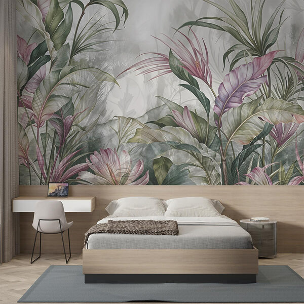 Painting of flowers and leaves Painting of flowers and leaves