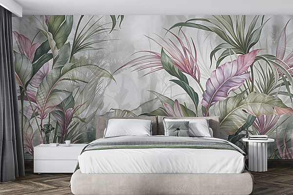 Painting of flowers and leaves Painting of flowers and leaves