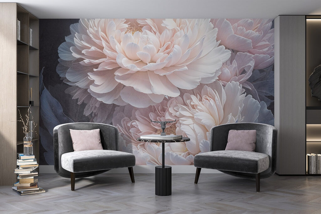 Group of white flowers Group of white flowers