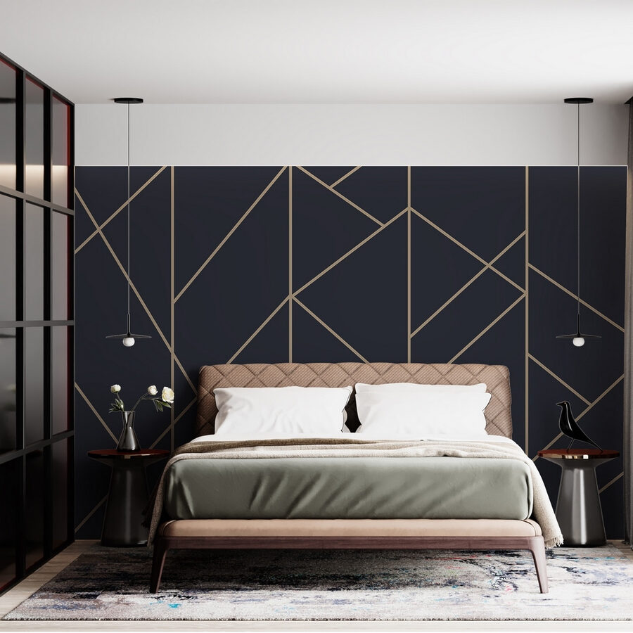 Pattern of triangles and lines