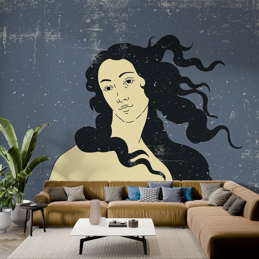 Drawing of a man with long hair Drawing of a man with long hair