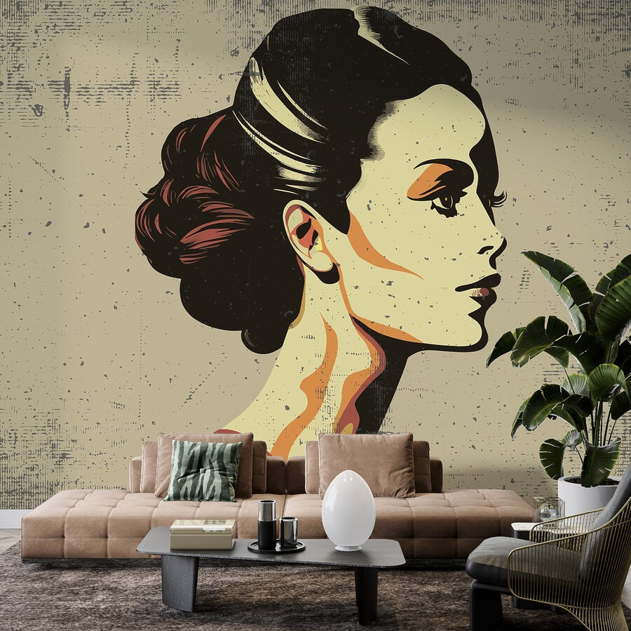Woman with a hair bun
