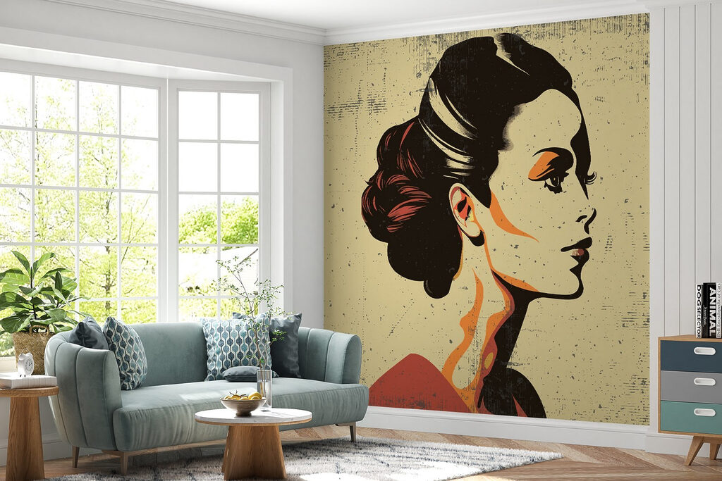 Woman with a hair bun