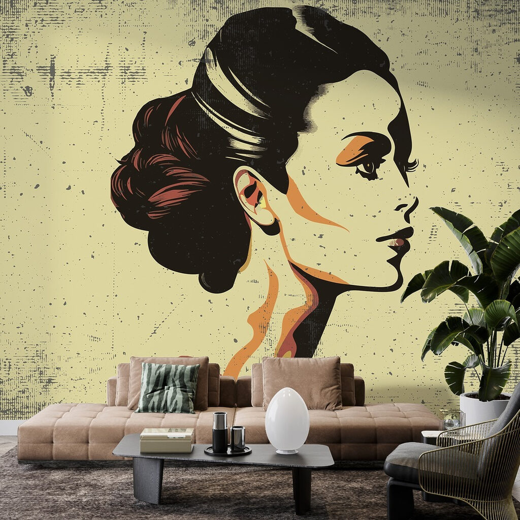 Woman with a hair bun