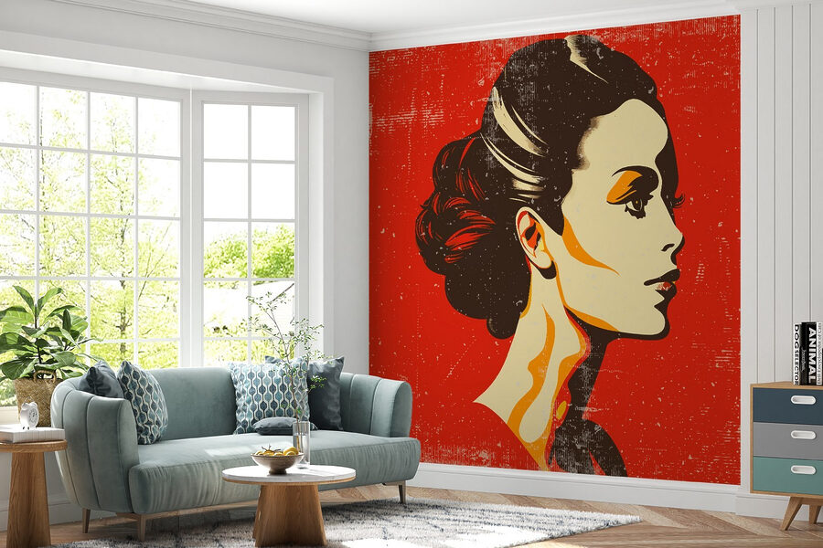 Woman with a hair bun