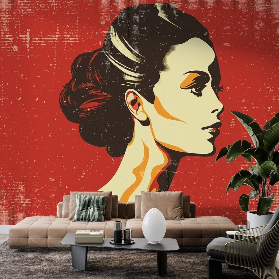 Woman with a hair bun