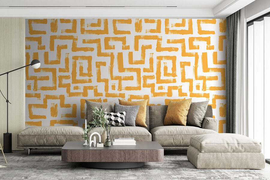 Pattern of orange lines