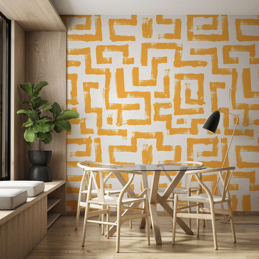Pattern of orange lines