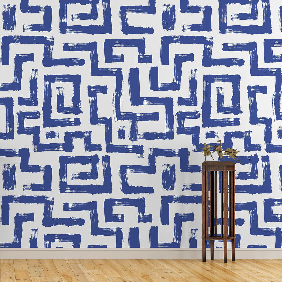 Pattern of blue lines