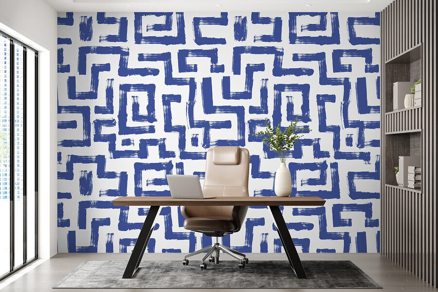 Pattern of blue lines