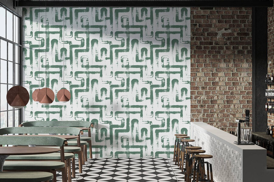 Pattern of green lines