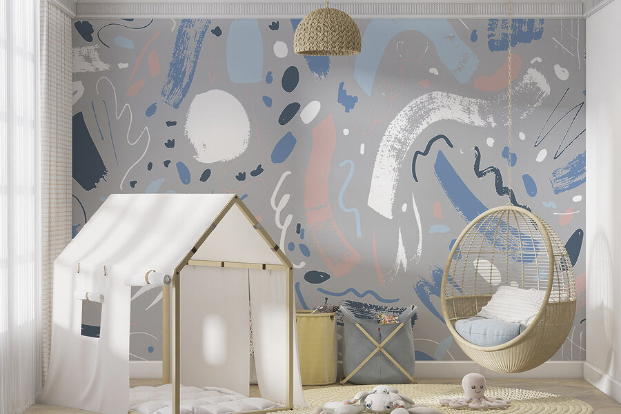 Wall murals Pattern of different shapes and colors