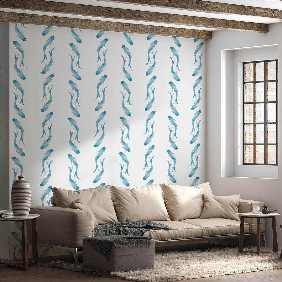 Pattern of blue fish