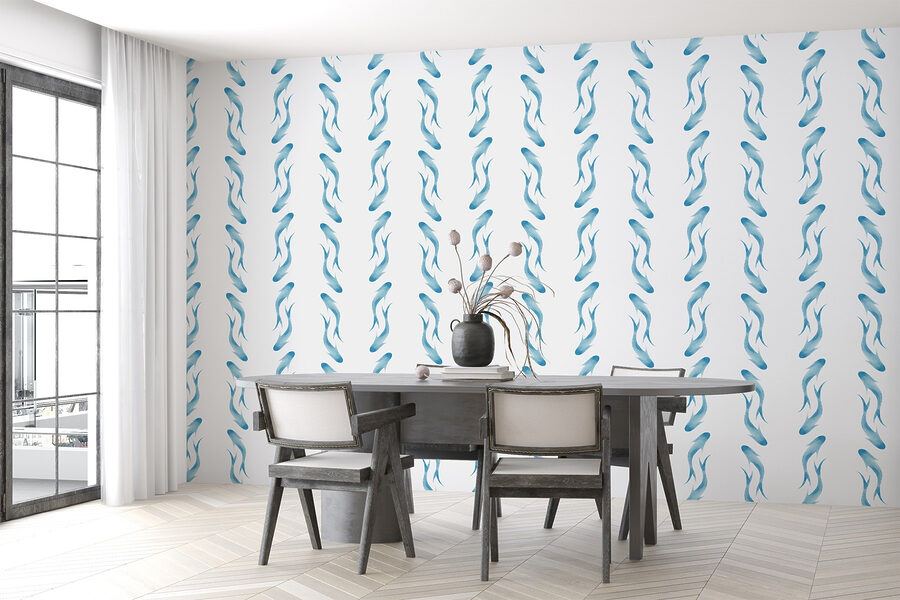 Pattern of blue fish