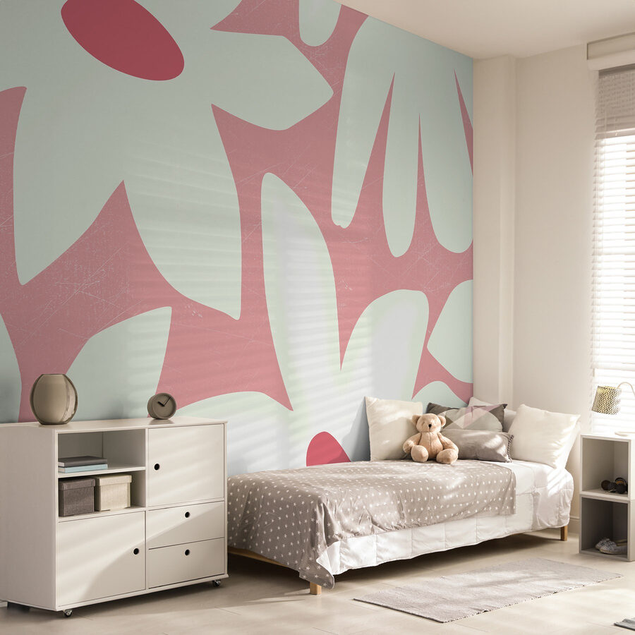 Pink and white flower pattern