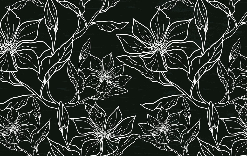 Black and white floral pattern Black and white floral pattern