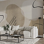 Wall murals Abstract shapes in neutral tones